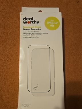 Deal Worthy Tempered Glass Screen Protector for iPhone Air - White
